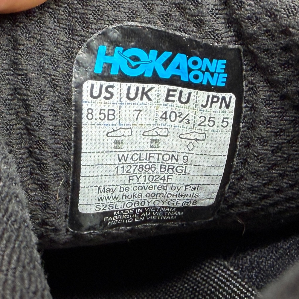 Hoka Clifton 9 Running Shoes Women's 8.5 Black Rose Gold Athletic Run Training - Picture 13 of 13